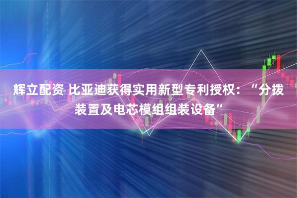 辉立配资 比亚迪获得实用新型专利授权：“分拨装置及电芯模组组装设备”